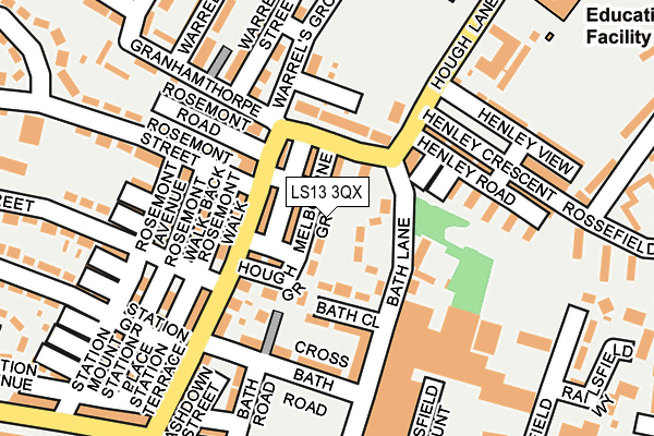 LS13 3QX map - OS OpenMap – Local (Ordnance Survey)