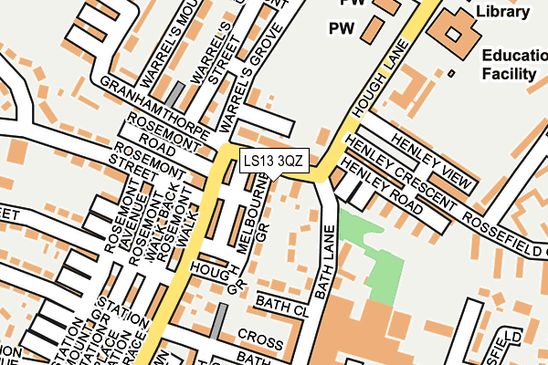 LS13 3QZ map - OS OpenMap – Local (Ordnance Survey)