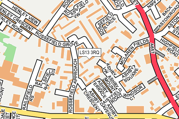 LS13 3RQ map - OS OpenMap – Local (Ordnance Survey)
