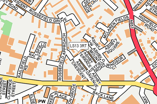LS13 3RT map - OS OpenMap – Local (Ordnance Survey)
