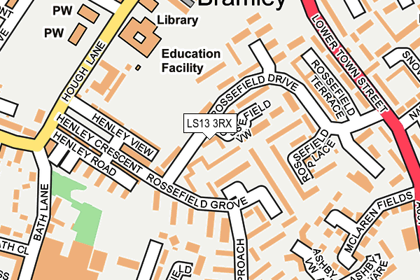 LS13 3RX map - OS OpenMap – Local (Ordnance Survey)