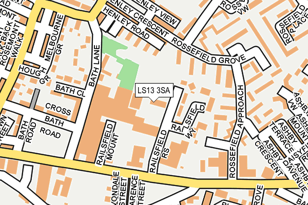 LS13 3SA map - OS OpenMap – Local (Ordnance Survey)