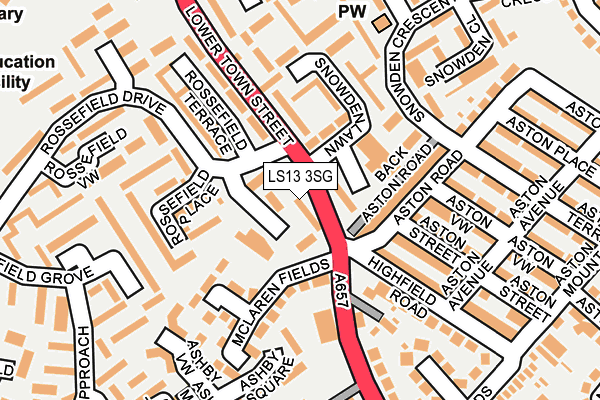 LS13 3SG map - OS OpenMap – Local (Ordnance Survey)