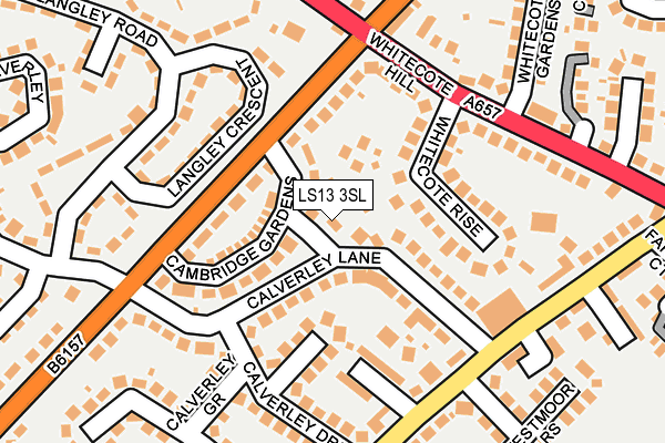 LS13 3SL map - OS OpenMap – Local (Ordnance Survey)