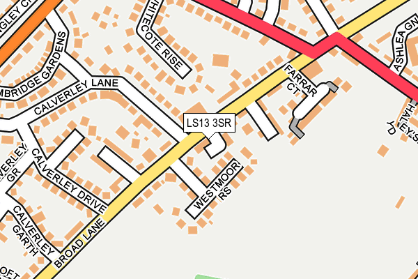 LS13 3SR map - OS OpenMap – Local (Ordnance Survey)