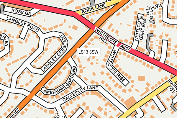 LS13 3SW map - OS OpenMap – Local (Ordnance Survey)