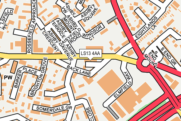 LS13 4AA map - OS OpenMap – Local (Ordnance Survey)