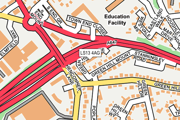 LS13 4AG map - OS OpenMap – Local (Ordnance Survey)