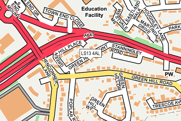 LS13 4AL map - OS OpenMap – Local (Ordnance Survey)