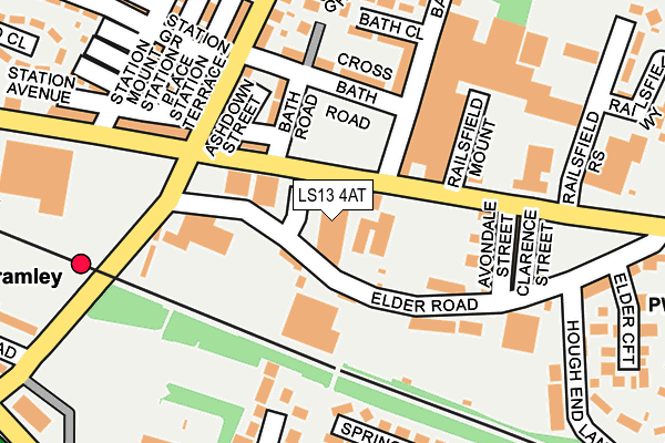 LS13 4AT map - OS OpenMap – Local (Ordnance Survey)