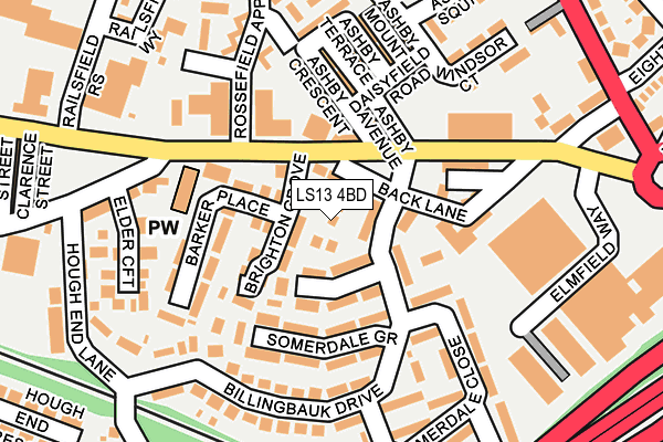 LS13 4BD map - OS OpenMap – Local (Ordnance Survey)