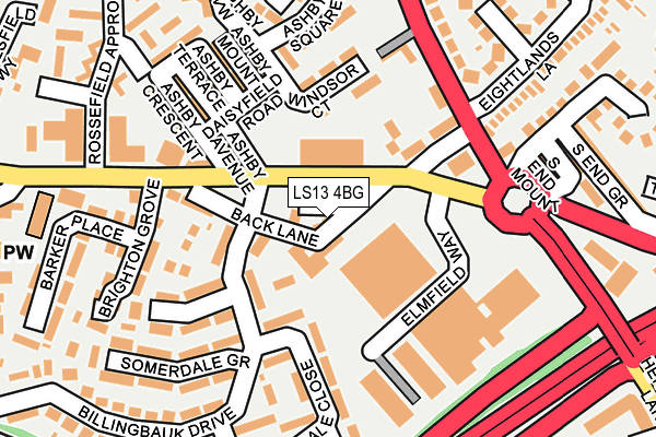 LS13 4BG map - OS OpenMap – Local (Ordnance Survey)