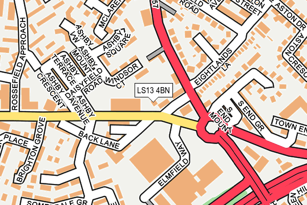 LS13 4BN map - OS OpenMap – Local (Ordnance Survey)