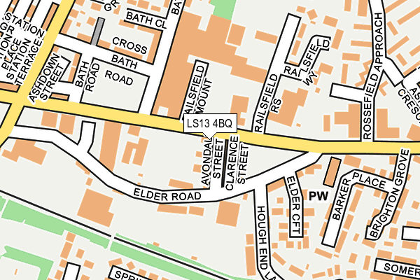 LS13 4BQ map - OS OpenMap – Local (Ordnance Survey)