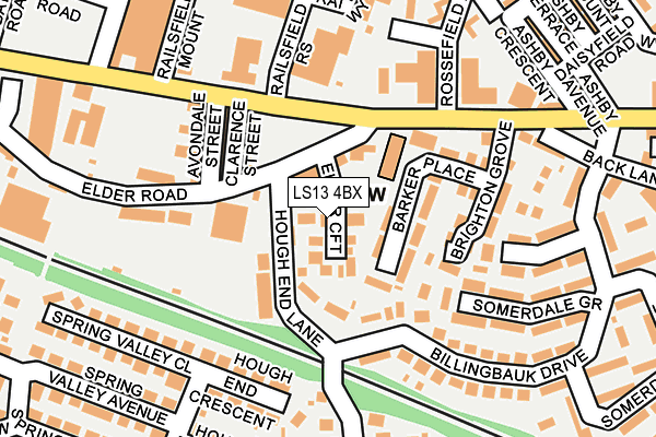 LS13 4BX map - OS OpenMap – Local (Ordnance Survey)