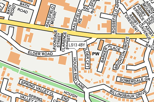 LS13 4BY map - OS OpenMap – Local (Ordnance Survey)
