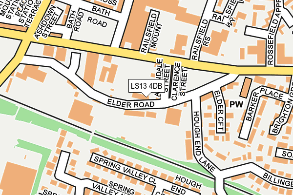 LS13 4DB map - OS OpenMap – Local (Ordnance Survey)