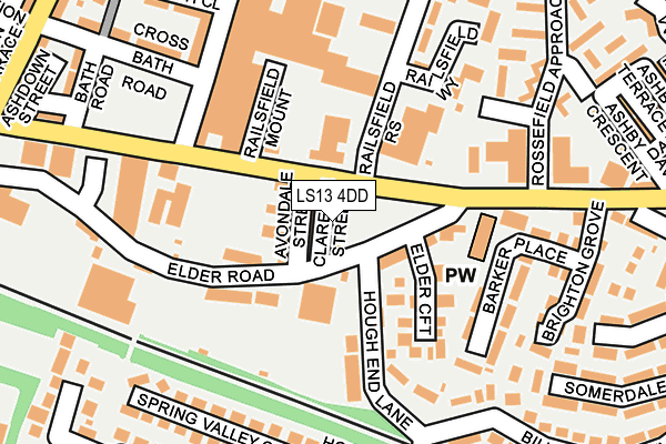 LS13 4DD map - OS OpenMap – Local (Ordnance Survey)