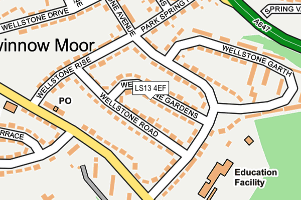 LS13 4EF map - OS OpenMap – Local (Ordnance Survey)