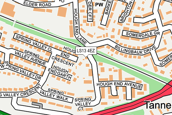 LS13 4EZ map - OS OpenMap – Local (Ordnance Survey)