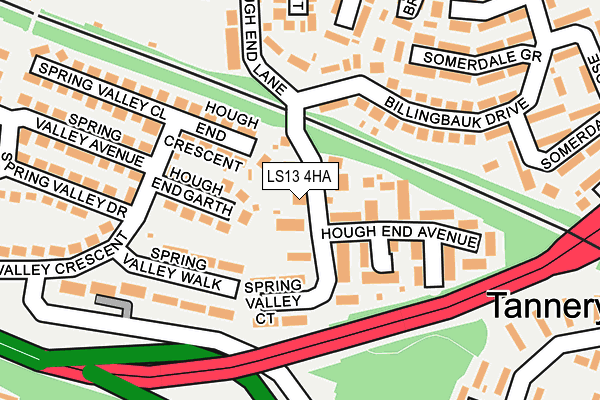 LS13 4HA map - OS OpenMap – Local (Ordnance Survey)