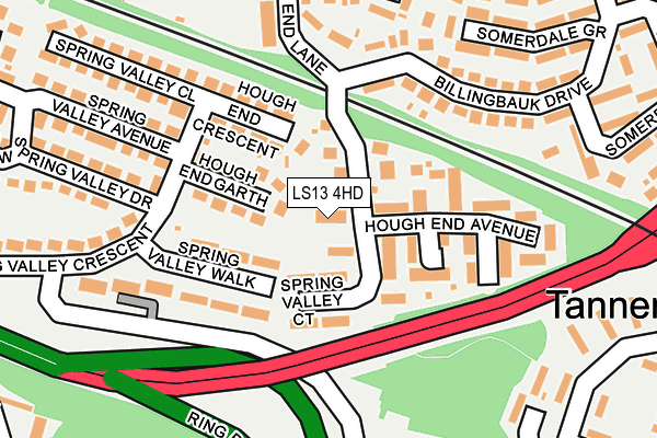 LS13 4HD map - OS OpenMap – Local (Ordnance Survey)