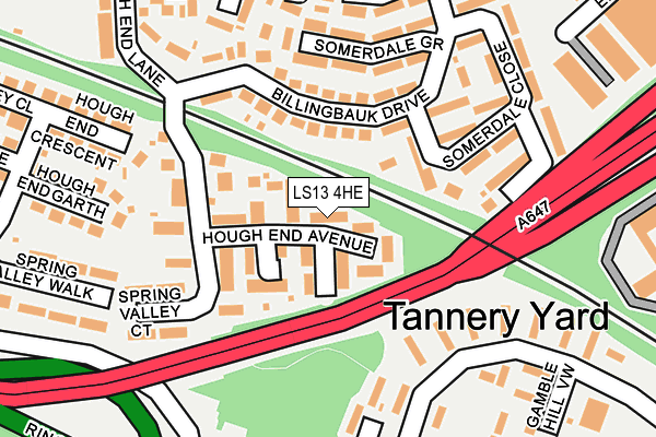 LS13 4HE map - OS OpenMap – Local (Ordnance Survey)