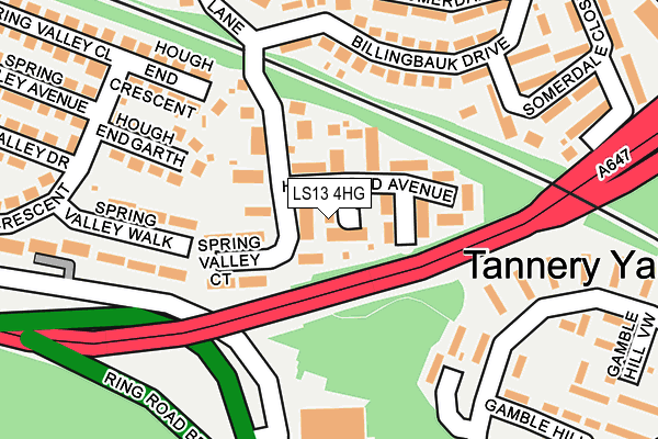 LS13 4HG map - OS OpenMap – Local (Ordnance Survey)