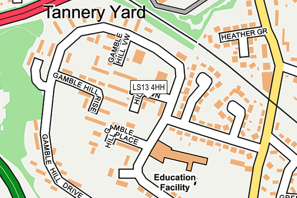 LS13 4HH map - OS OpenMap – Local (Ordnance Survey)