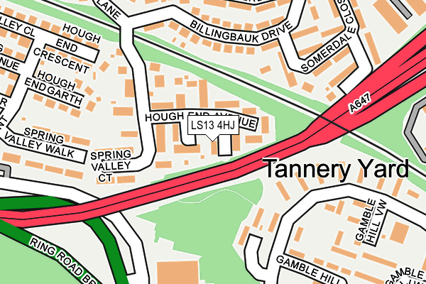 LS13 4HJ map - OS OpenMap – Local (Ordnance Survey)