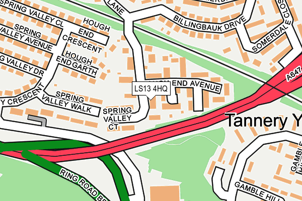 LS13 4HQ map - OS OpenMap – Local (Ordnance Survey)