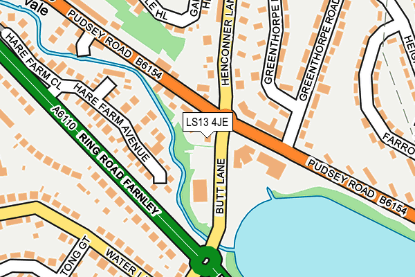 LS13 4JE map - OS OpenMap – Local (Ordnance Survey)