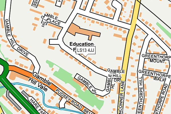 LS13 4JJ map - OS OpenMap – Local (Ordnance Survey)
