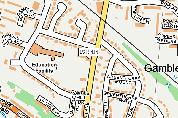 LS13 4JN map - OS OpenMap – Local (Ordnance Survey)