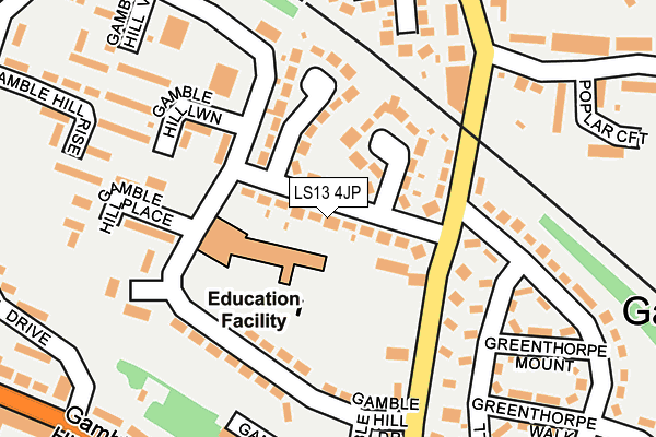 LS13 4JP map - OS OpenMap – Local (Ordnance Survey)