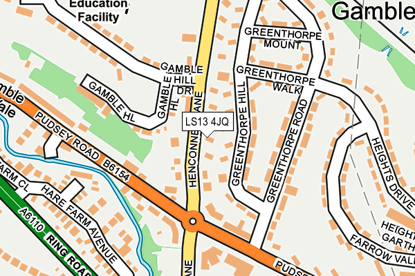 LS13 4JQ map - OS OpenMap – Local (Ordnance Survey)