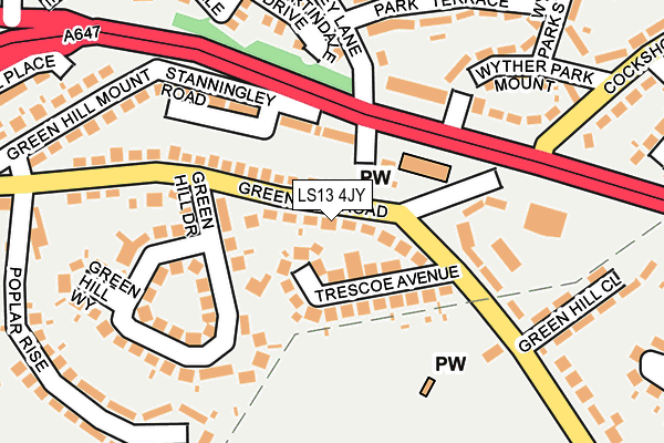 LS13 4JY map - OS OpenMap – Local (Ordnance Survey)