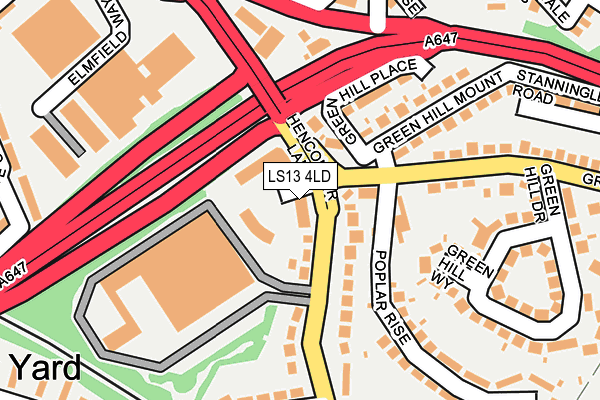 LS13 4LD map - OS OpenMap – Local (Ordnance Survey)