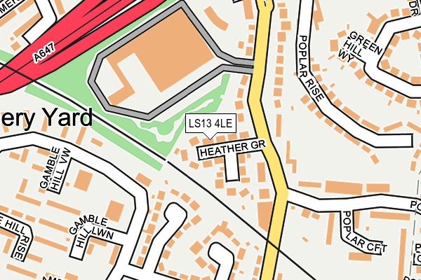 LS13 4LE map - OS OpenMap – Local (Ordnance Survey)