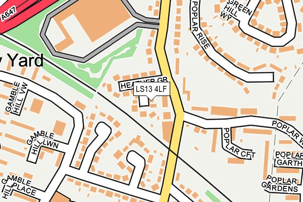 LS13 4LF map - OS OpenMap – Local (Ordnance Survey)