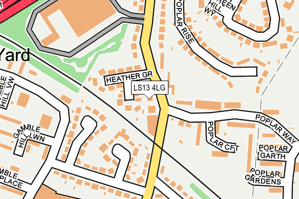 LS13 4LG map - OS OpenMap – Local (Ordnance Survey)