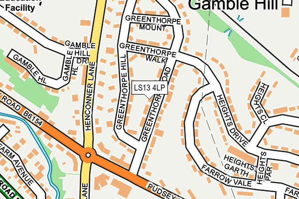 LS13 4LP map - OS OpenMap – Local (Ordnance Survey)