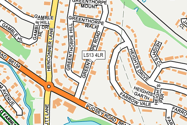 LS13 4LR map - OS OpenMap – Local (Ordnance Survey)