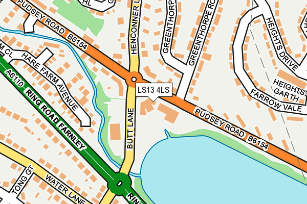 LS13 4LS map - OS OpenMap – Local (Ordnance Survey)