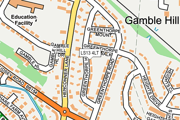 LS13 4LT map - OS OpenMap – Local (Ordnance Survey)
