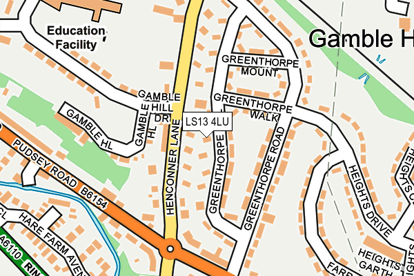 LS13 4LU map - OS OpenMap – Local (Ordnance Survey)