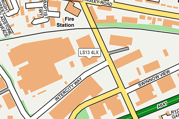 LS13 4LX map - OS OpenMap – Local (Ordnance Survey)