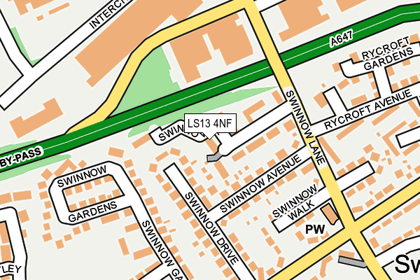 LS13 4NF map - OS OpenMap – Local (Ordnance Survey)