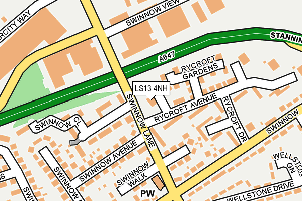 LS13 4NH map - OS OpenMap – Local (Ordnance Survey)