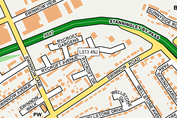 LS13 4NJ map - OS OpenMap – Local (Ordnance Survey)